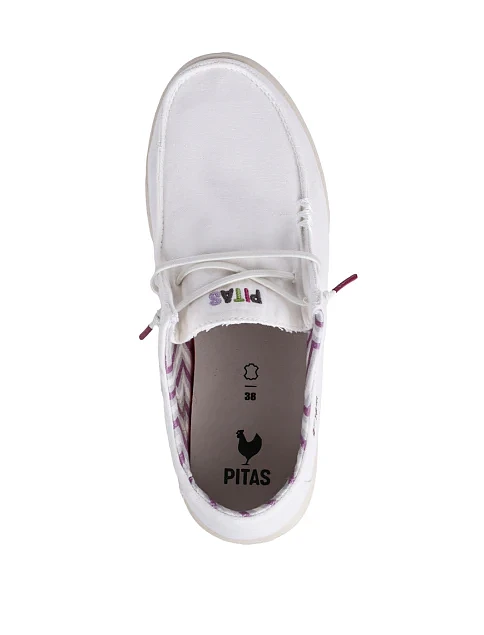 Жіночі туфлі Walk in Pitas NATAL тканинні білі - фото 5 - Miraton