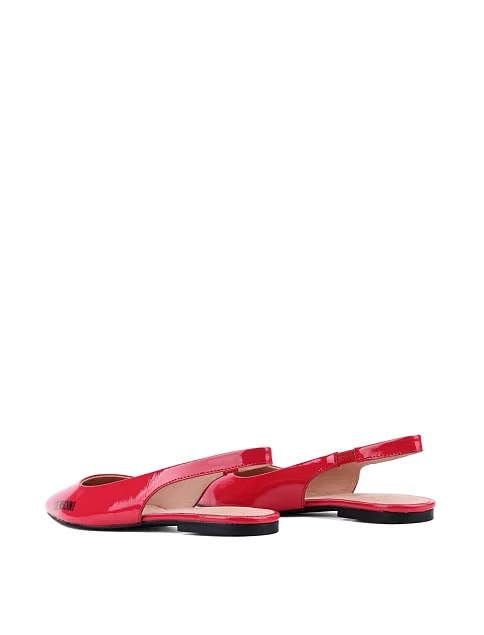 Женские балетки слингбеки Love Moschino лаковые розовые - фото 3 - Miraton