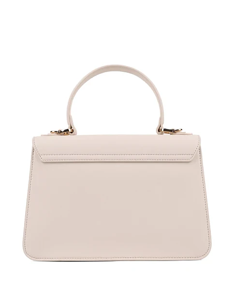 Женская сумка тоут Love Moschino из экокожи бежевая с логотипом - фото 4 - Miraton