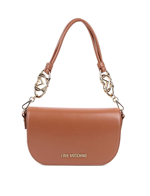 Женская сумка Love Moschino из экокожи оранжевая - фото 1 - Miraton