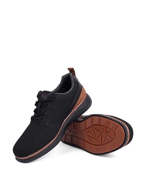 Чоловічі туфлі Bugatti з екошкіри чорні - фото 2 - Miraton