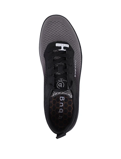 Чоловічі туфлі Bugatti тканинні чорні - фото 2 - Miraton