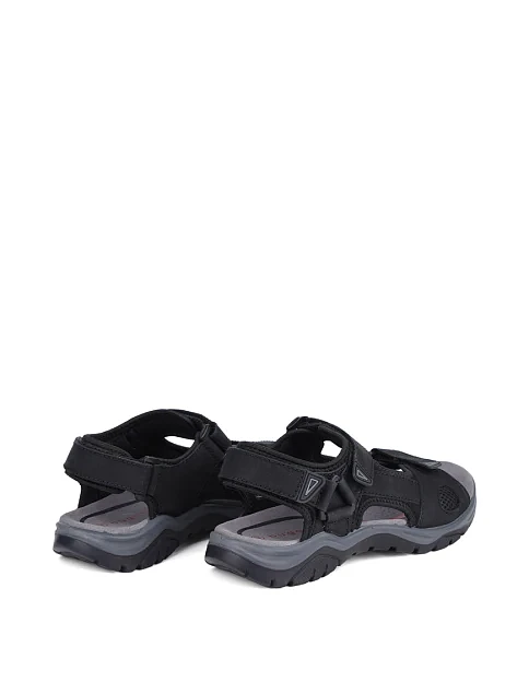 Чоловічі сандалі Bugatti з нубуку чорні - фото 4 - Miraton