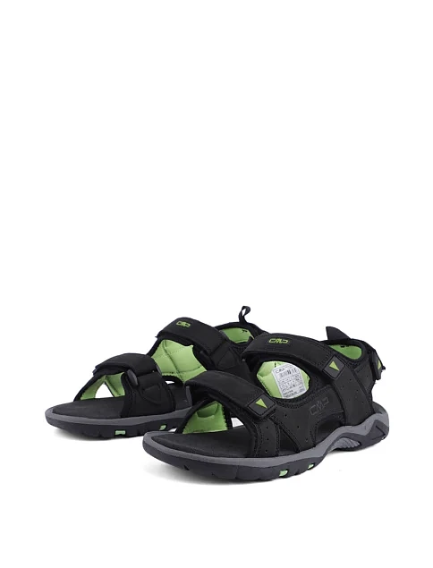 Мужские сандалии CMP кожаные черные - фото 2 - Miraton