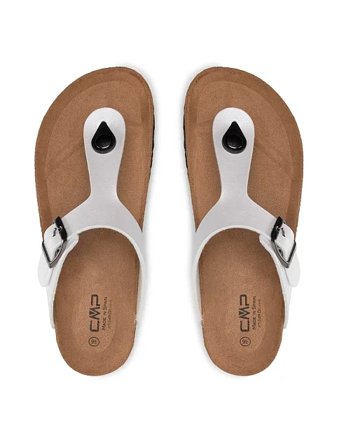 Женские вьетнамки CMP из искусственной кожи белые - фото 5 - Miraton