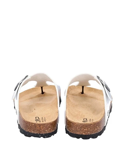 Женские шлепанцы CMP ECO MYMOSA из искусственной кожи серебряного цвета - фото 4 - Miraton