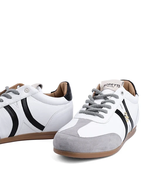 Женские кеды Helena Soretti кожаные белые - фото 2 - Miraton