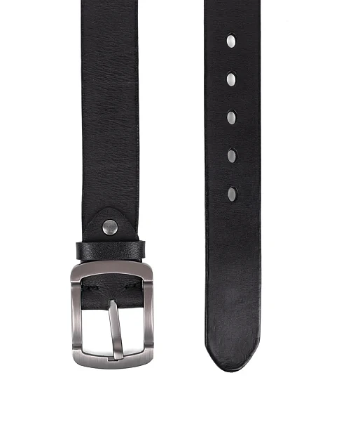 Ремінь шкіряний чорний - фото 2 - Miraton