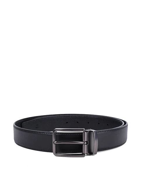 Ремінь шкіряний чорний - фото 1 - Miraton