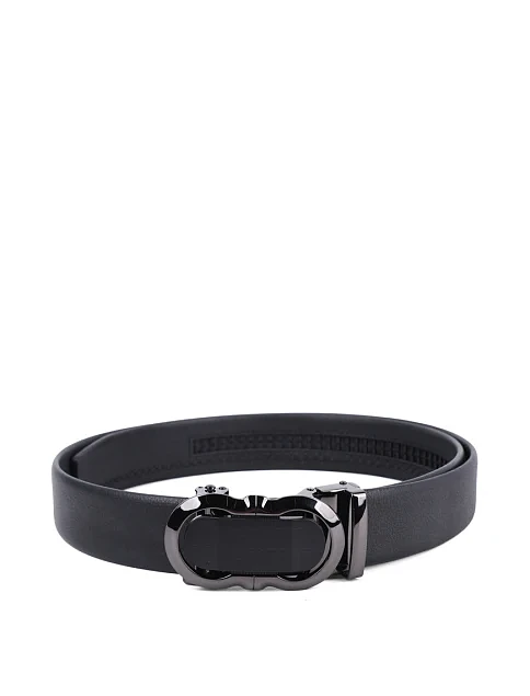 Ремінь шкіряний чорний - фото 1 - Miraton