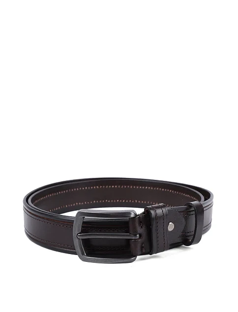 Ремінь шкіряний коричневий - фото 1 - Miraton