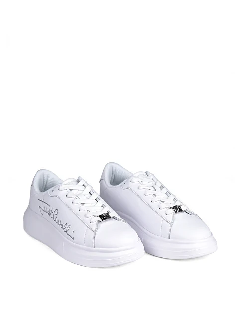 Женские кроссовки Just Cavalli из экокожи белые - фото 3 - Miraton