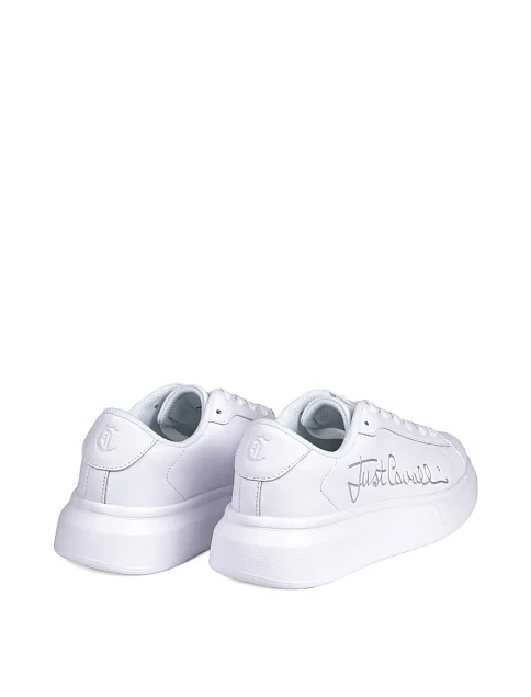 Женские кроссовки Just Cavalli из экокожи белые - фото 4 - Miraton