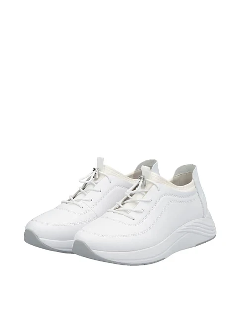 Жіночі кросівки Rieker шкіряні білі - фото 2 - Miraton