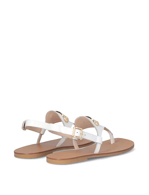 Жіночі сандалі LIU JO шкіряні білі - фото 4 - Miraton