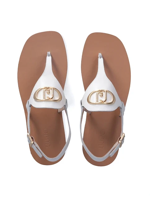 Жіночі сандалі LIU JO шкіряні білі - фото 5 - Miraton