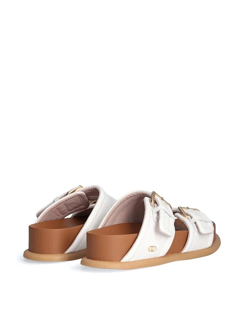 Женские шлепанцы LIU JO из экокожи белые - фото 3 - Miraton