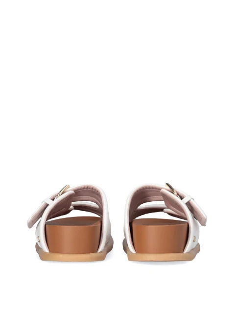 Женские шлепанцы LIU JO из экокожи белые - фото 6 - Miraton