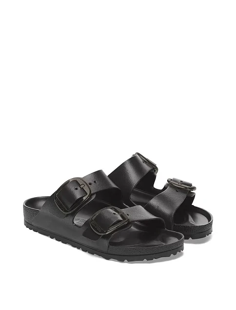 Женские шлепанцы BIRKENSTOCK Arizona Big Buckle Eva резиновые черные - фото 3 - Miraton