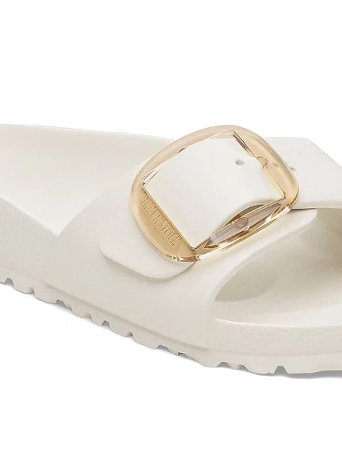 Женские шлепанцы BIRKENSTOCK Madrid Big Buckle Eva резиновые молочного цвета - фото 5 - Miraton