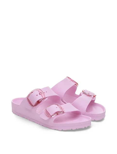 Женские шлепанцы BIRKENSTOCK Arizona Big Buckle Eva резиновые розовые - фото 3 - Miraton