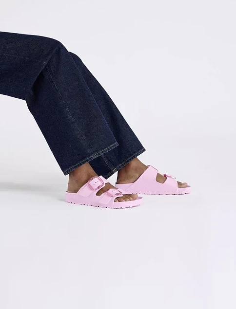 Женские шлепанцы BIRKENSTOCK Arizona Big Buckle Eva резиновые розовые - фото 6 - Miraton