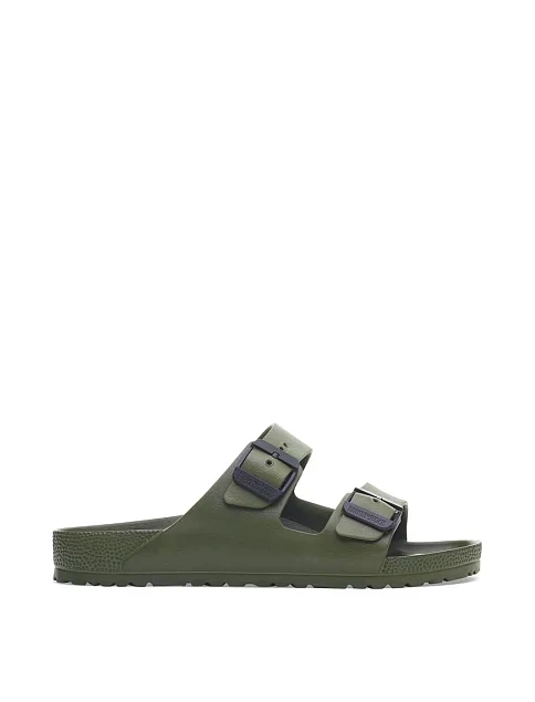 Мужские шлепанцы BIRKENSTOCK Arizona Stealth Buckle EVA резиновые зеленые - фото 1 - Miraton