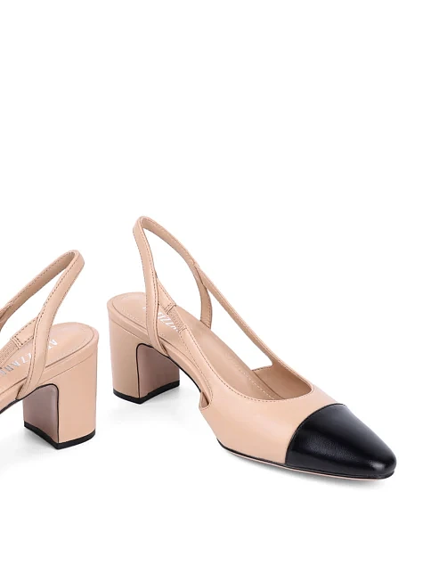 Жіночі туфлі слінгбеки Attizzare шкіряні бежеві - фото 2 - Miraton