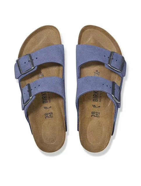 Женские шлепанцы BIRKENSTOCK Arizona LEVE замшевые фиолетовые - фото 4 - Miraton