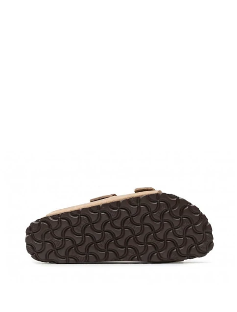 Мужские шлепанцы BIRKENSTOCK Arizona кожаные бежевые - фото 2 - Miraton