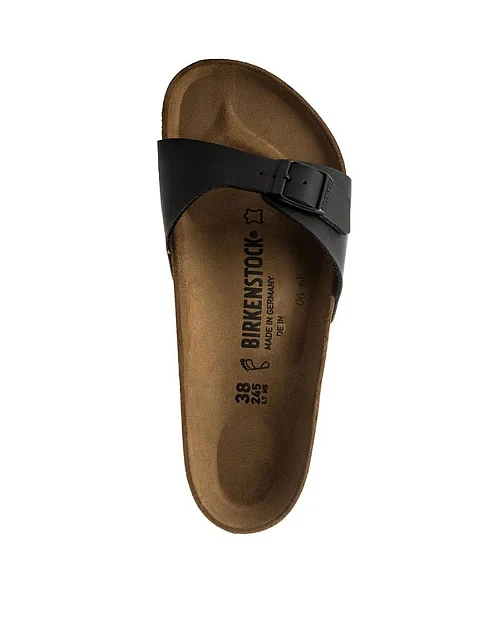 Женские шлепанцы BIRKENSTOCK Madrid Bs из экокожи черные - фото 5 - Miraton