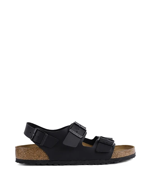 Женские сандалии BIRKENSTOCK Milano Black из экокожи черные - фото 1 - Miraton