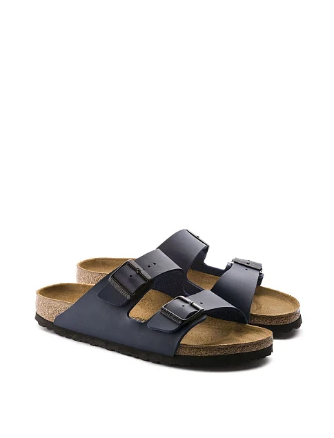 Мужские шлепанцы BIRKENSTOCK Arizona Bs из экокожи синие - фото 3 - Miraton