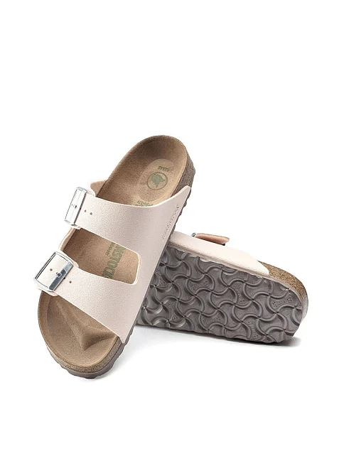 Женские шлепанцы BIRKENSTOCK Arizona BFBC из экокожи розовые - фото 2 - Miraton