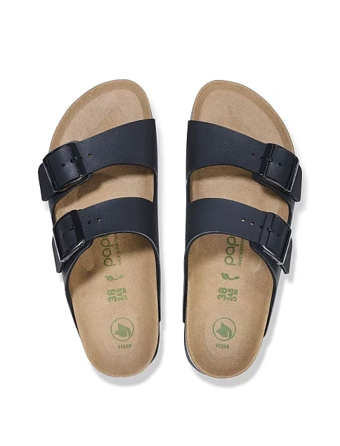 Женские шлепанцы BIRKENSTOCK из экокожи черные - фото 5 - Miraton