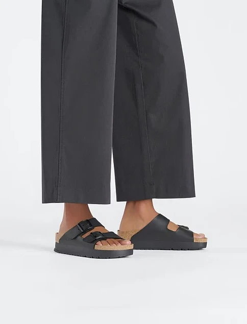 Женские шлепанцы BIRKENSTOCK из экокожи черные - фото 6 - Miraton