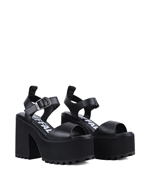 Жіночі босоніжки Buffalo з екошкіри чорні - фото 3 - Miraton