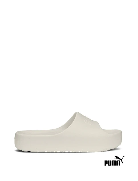 Женские шлепанцы PUMA Shibui Cat резиновые молочного цвета - фото 1 - Miraton