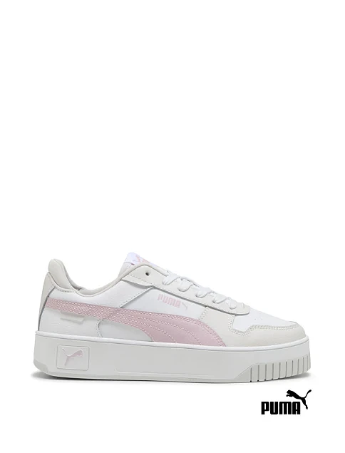 Жіночі кеди PUMA Carina Street Sneakers Women зі штучної шкіри білі - фото 1 - Miraton