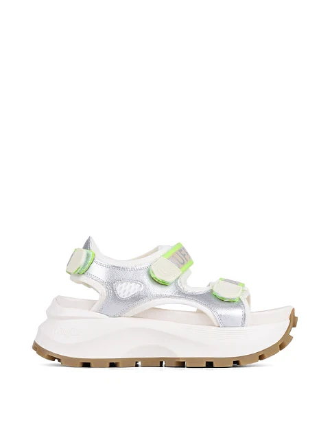 Жіночі сандалі Buffalo з екошкіри білі - фото 1 - Miraton