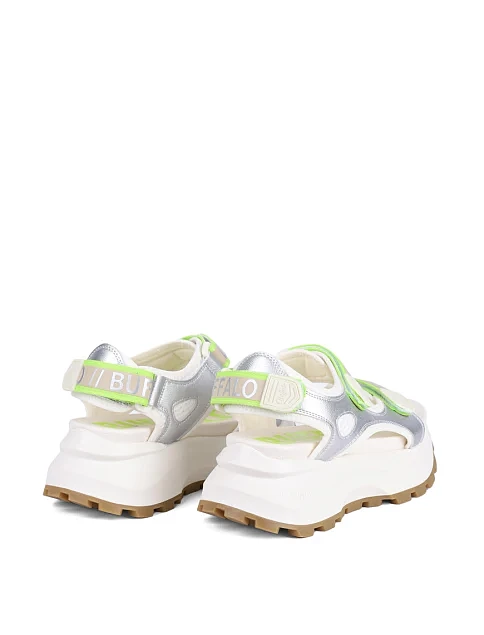 Жіночі сандалі Buffalo з екошкіри білі - фото 4 - Miraton