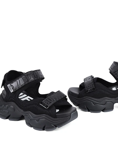 Жіночі сандалі Buffalo з екошкіри чорні - фото 2 - Miraton