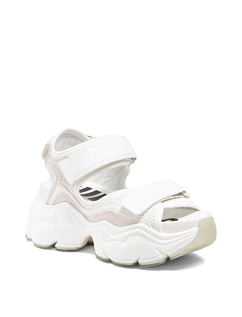 Жіночі сандалі Buffalo з екошкіри білі - фото 2 - Miraton