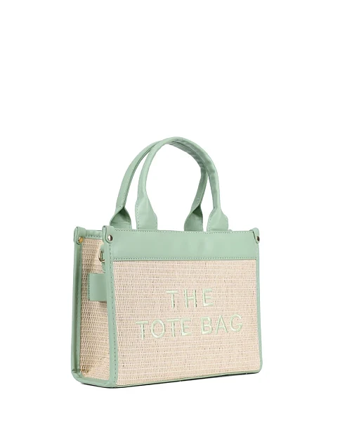 Женская сумка тоут MIRATON тканевая зеленая - фото 2 - Miraton