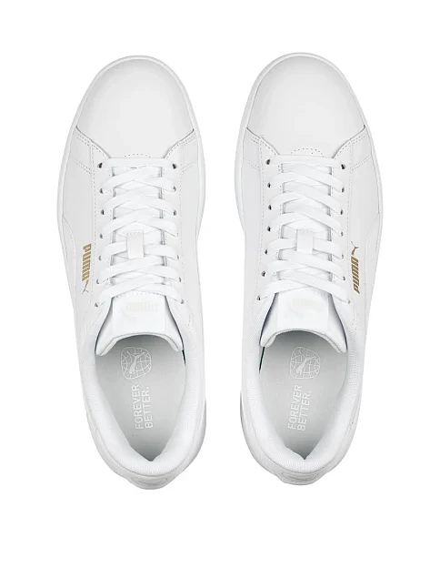 Жіночі кеди PUMA Smash 3.0 L із штучної шкіри білі - фото 3 - Miraton