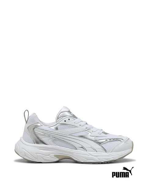 Женские кроссовки PUMA Morphic Astro Escape Sneakers из искусственной кожи серебряного цвета - фото 1 - Miraton