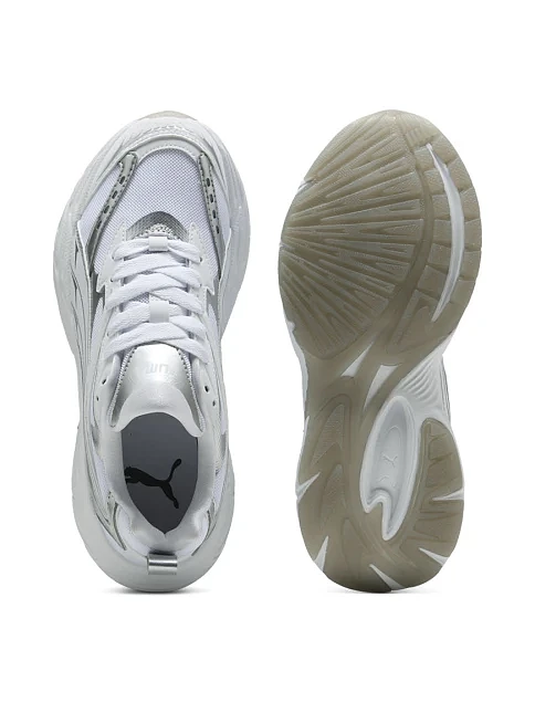 Женские кроссовки PUMA Morphic Astro Escape Sneakers из искусственной кожи серебряного цвета - фото 4 - Miraton