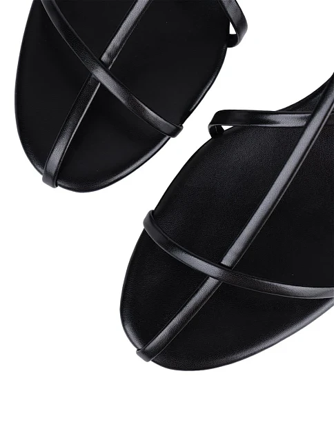 Женские босоножки JEFFREY CAMPBELL из экокожи черные - фото 6 - Miraton