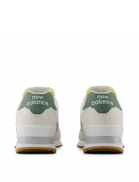 Женские кроссовки New Balance 574 замшевые белые - фото 5 - Miraton