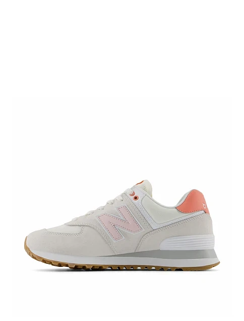 Женские кроссовки New Balance 574 замшевые серые - фото 3 - Miraton